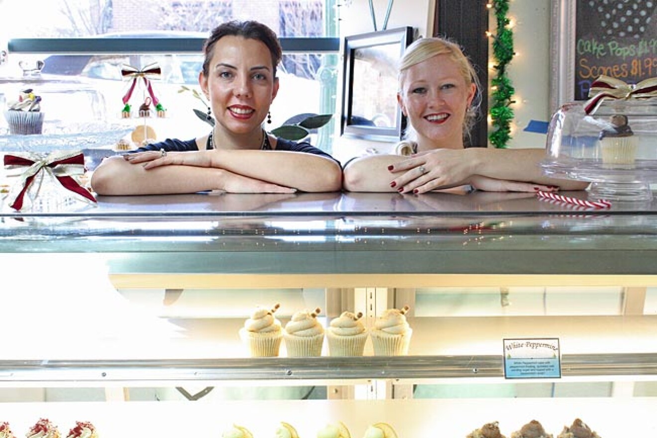 Daria Brown and Jennifer Tarr own Frosted Cupcakes. They plan to expand elsewhere in the Northwest as Frosted’s Le Tour de Cupcake. Photo by Jessica Robinson